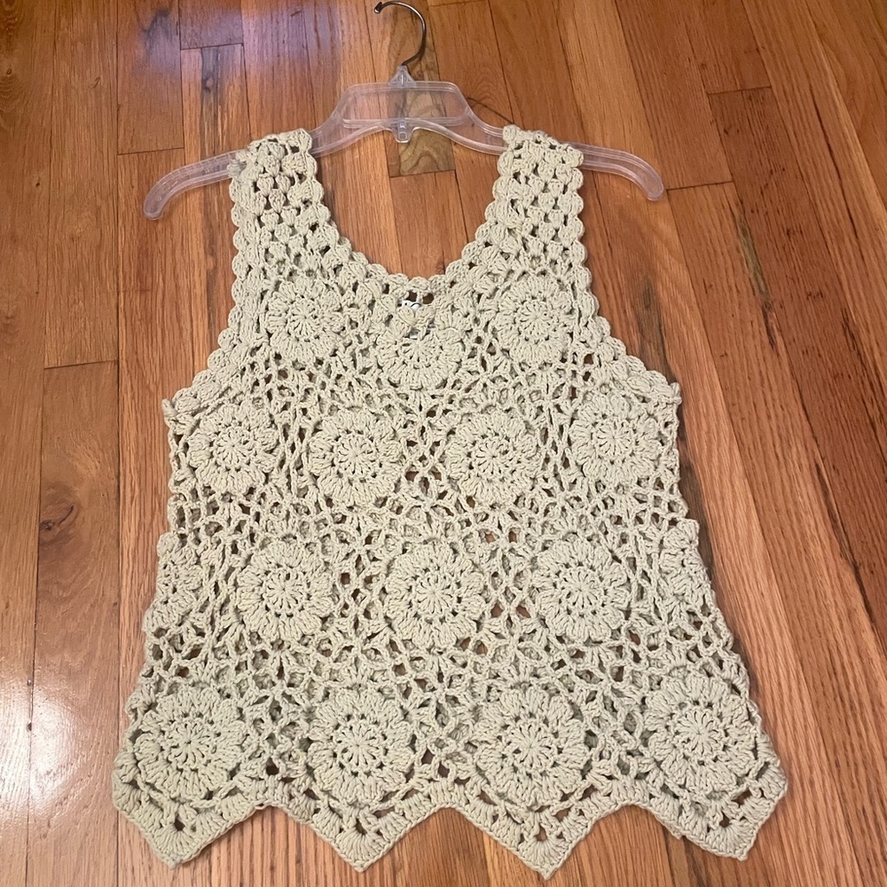 Rico Green Crochet Top Size Small/Medium